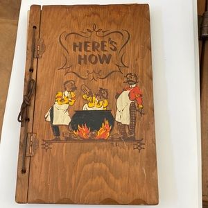 “Here’s How” wood bound book 1941